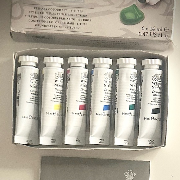 Winsor & Newton Designers Gouache Primary Color Set 6x14ml NEW - Picture 6 of 8